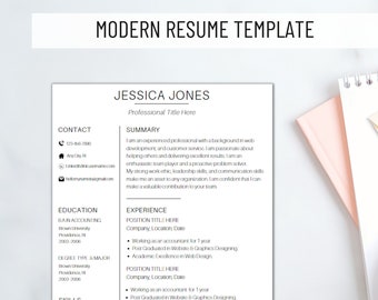 Plantilla de CV limpia, sencilla, moderna y minimalista, CV ejecutivo
