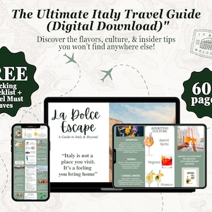 La Dolce Escape | Italy Travel Guide Digital Download | Italy Itinerary, Tips & Packing List | Travel Printable Guidebook