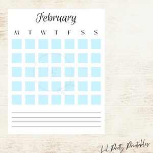 Printable Calendar, Monthly Blank Calendar, Printable Simple Calendar ...