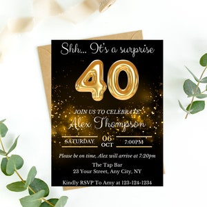 40th Invitation With Photo, Look Who's 40, 40th Birthday Invitation ...