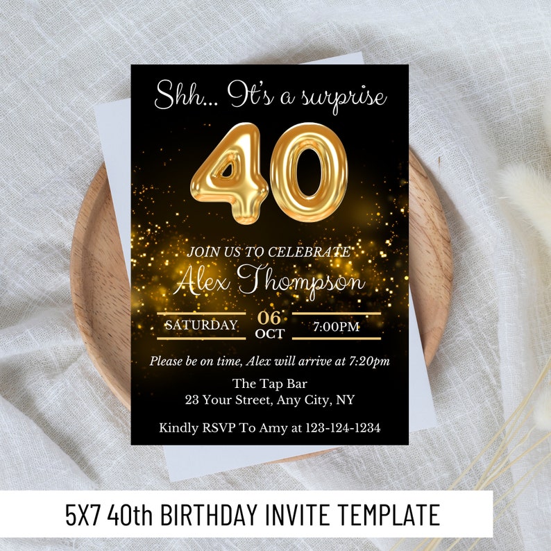 40th Invitation With Photo, Look Who's 40, 40th Birthday Invitation ...