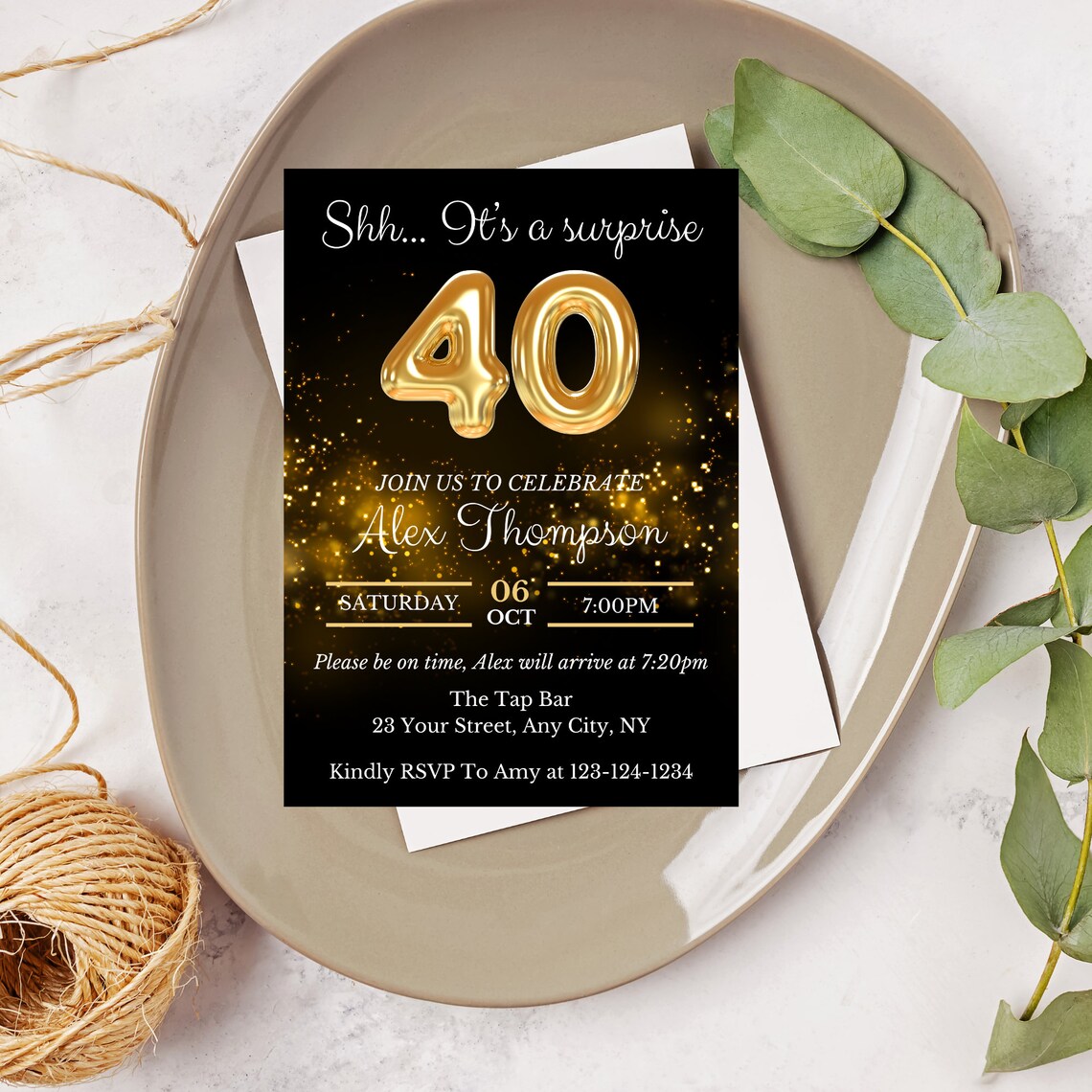 40th Invitation With Photo, Look Who's 40, 40th Birthday Invitation ...