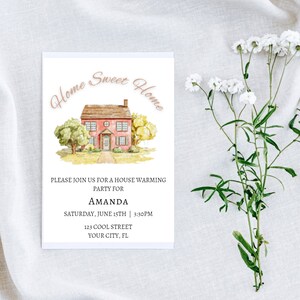 Personalized Housewarming Party Invitation: New Home Announcement (Instant Download)