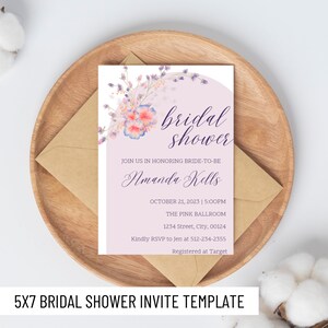 Uitnodiging vrijgezellenfeest, uitnodiging voor een vrijgezellenfeest met wilde bloemen, uitnodiging voor een vrijgezellenfeest met bloemen