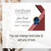 Printable Certificate, Editable Certificate, Certificate Template ...