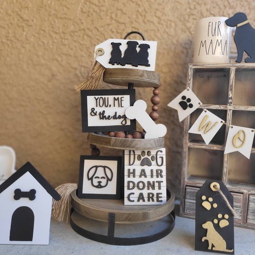 Dog Tiered Tray Decor Etsy