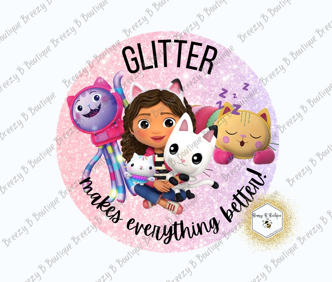 Gabby's Dollhouse Glitter PNG Etsy
