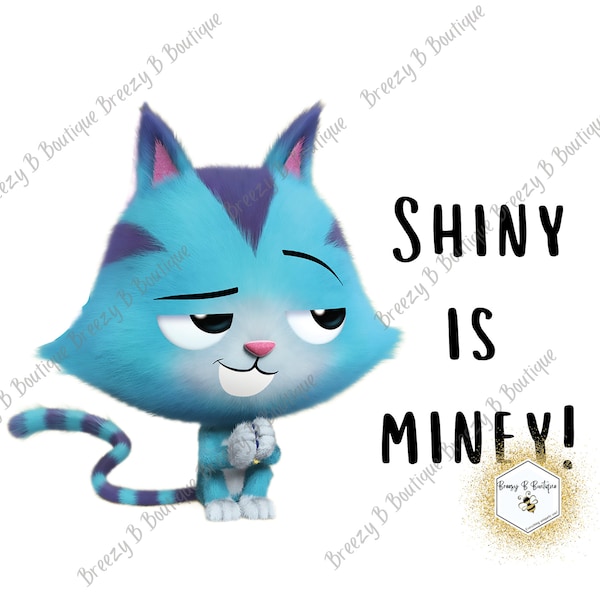 Shiny is Miney Cat Rat PNG file for sublimation