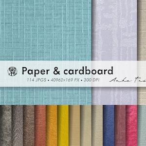 Texturas de papel y cartón digitales, fondos coloridos, JPG 4K, 300 DPI, listos para imprimir para uso comercial.