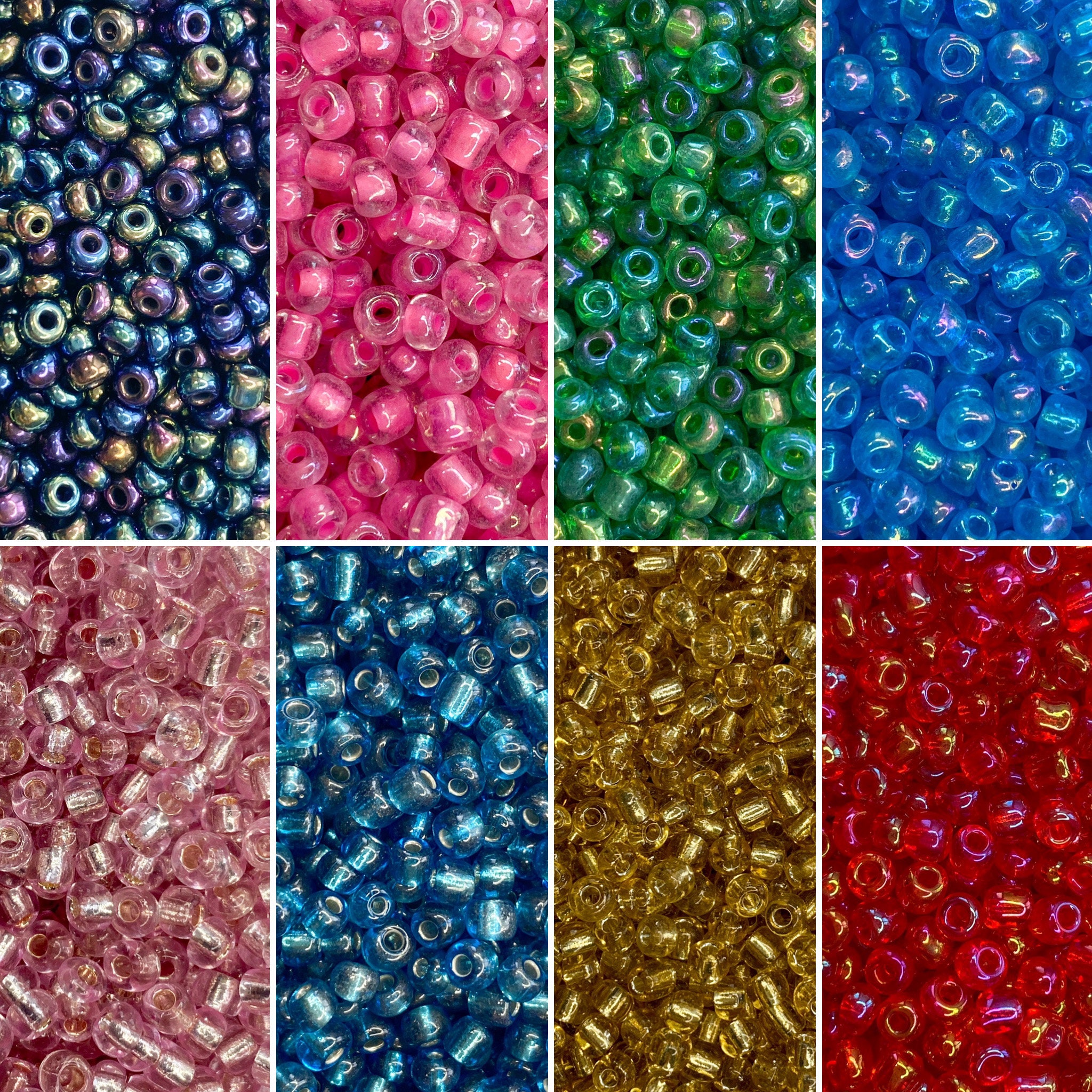 6/0 Glass Seed Beads 4mm 25g 50g 100g Glass Beads Etsy