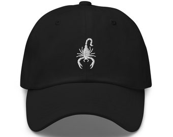 Scorpion Baseball Cap Embroidered Cotton Adjustable Dad Hat