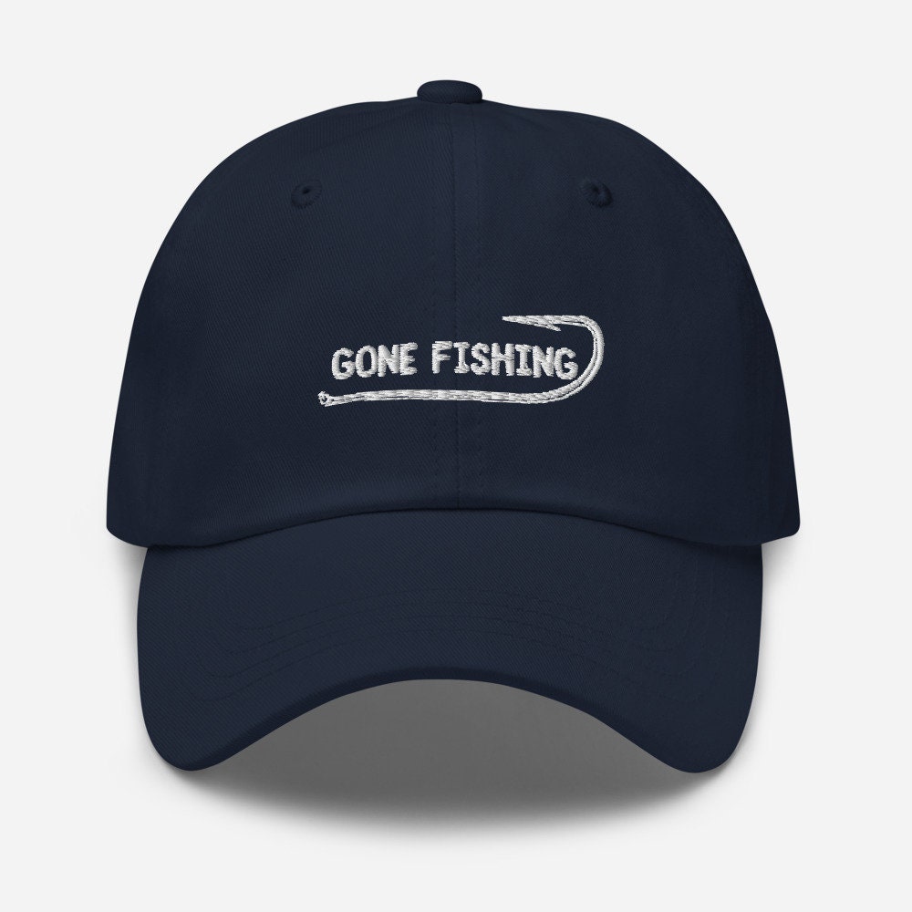 Fishing Gift, Fishing Gifts for Men, Gone Fishing, Muskie Fishing Fift, Fishing Gifts for Me, Fly Fishing Hat, Flexfit Embroidered Hat