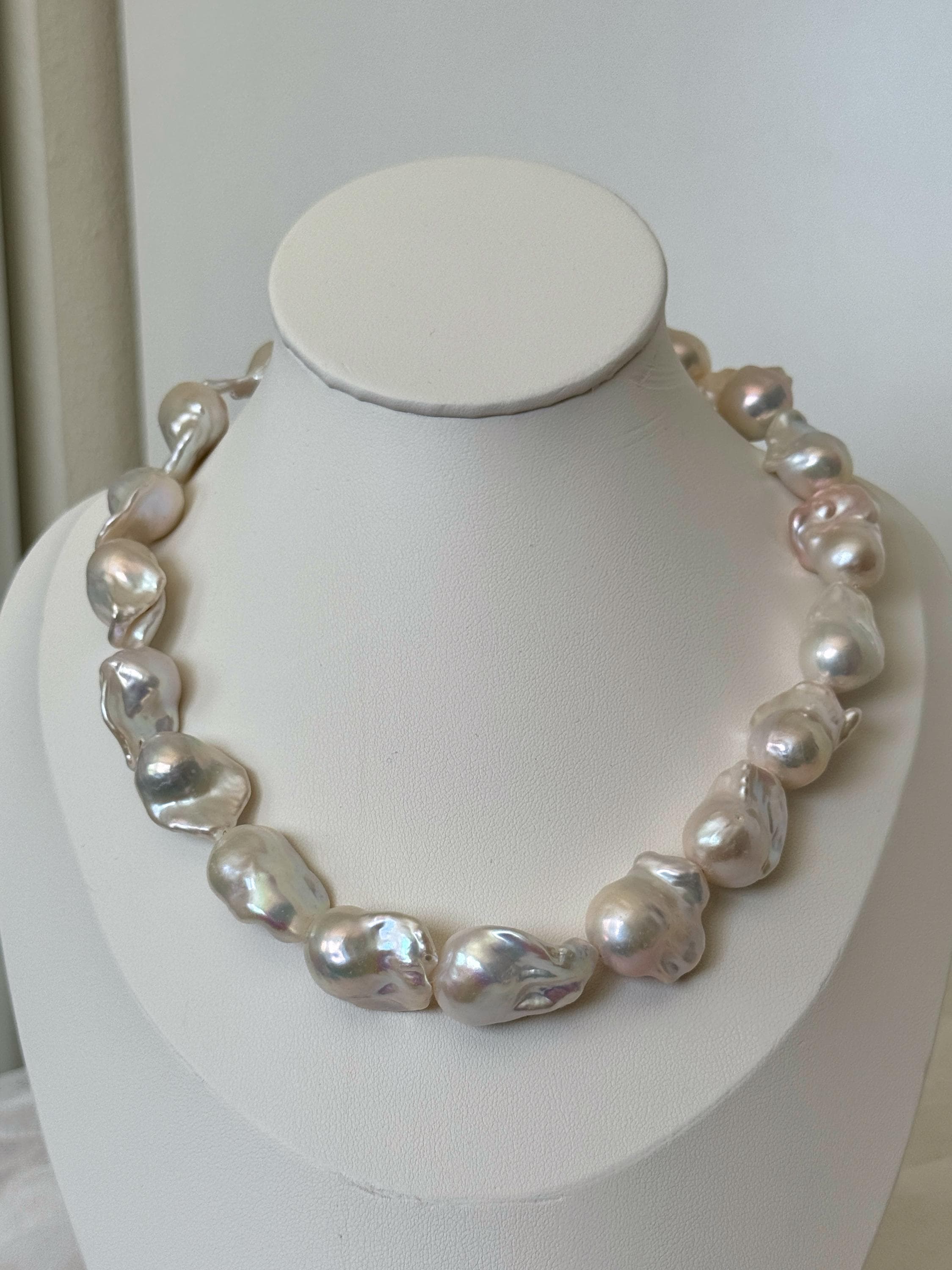 SUPERB! Metallic Baroque Pearl Strand/ big baroque strand/fireball strand
