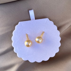 Gold south sea pearl earring/Golden pearls/Gift for her/Gift for Mom