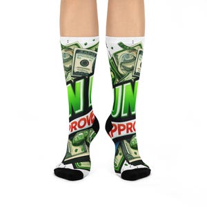 Cushioned Crew Socks: Fun All-Over Print, Comfortable Casual Wear
