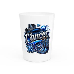 Cowboy Cancer Zodiac Shot Glass: Western Astrology Gift