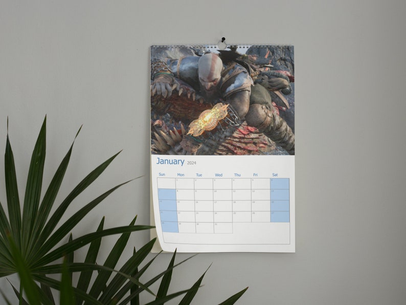 God of War Ragnarok 2024 A4 Calendar Journey Through Norse Mythology's