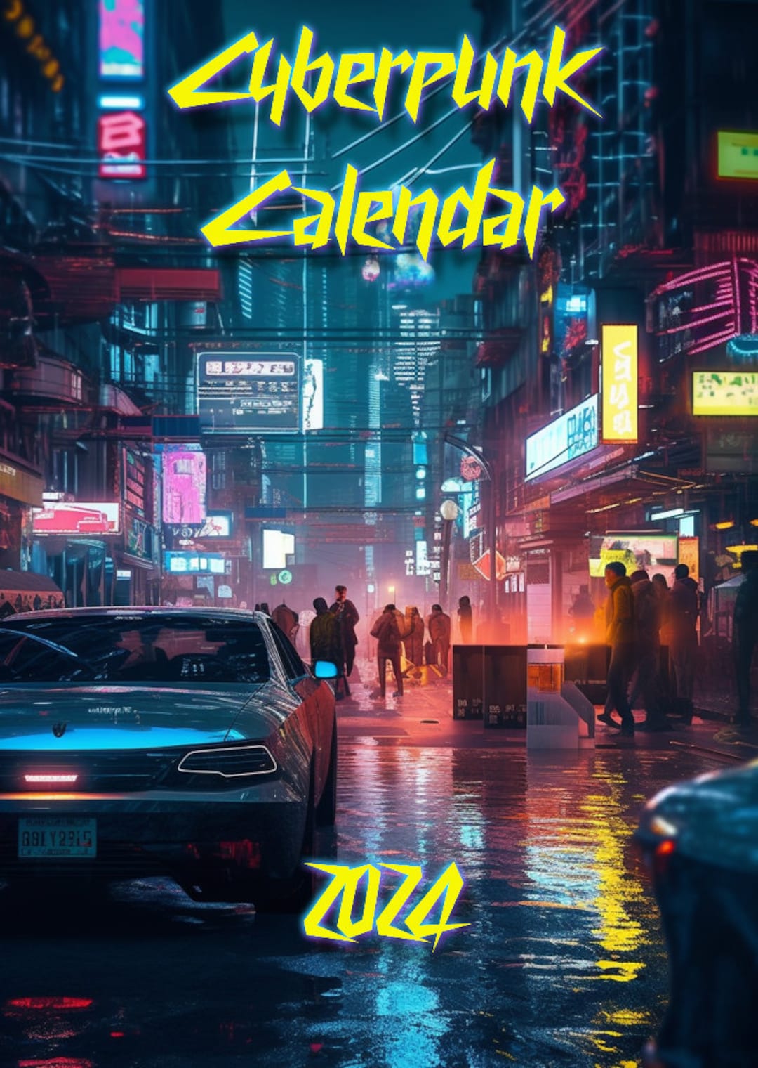 Cyberpunk 2025 A4 Calendar Etsy UK