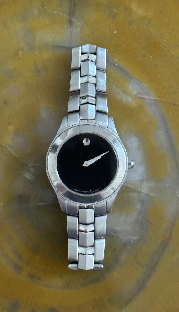 Ladies Preowned Movado Museum Black Dial Face and Stainless  display picture 1