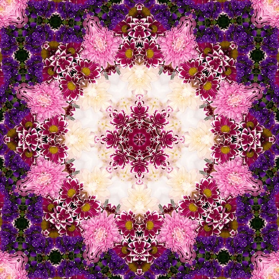 Flower Kaleidoscope #1 - Photograph - Archival Giclee Print
