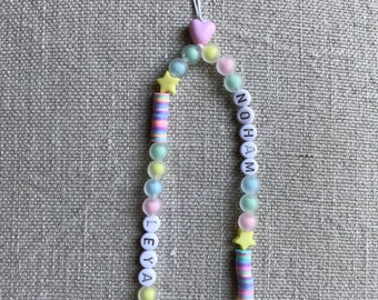 Personalized Beaded Cellphone Charm,Custom Name Strap,Kawaii Cellphone Lanyard