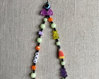 Halloween Perlen Handy Anhänger,Perlen Handyband,Halloween Handy Accessoire,Perlen Handyschnur,Evil Eye Handyband,Eye Phone Charm