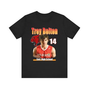 Troy Bolton Shirt, Zac Efron Shirt, High School Musical Tee, Wildcats t-shirt