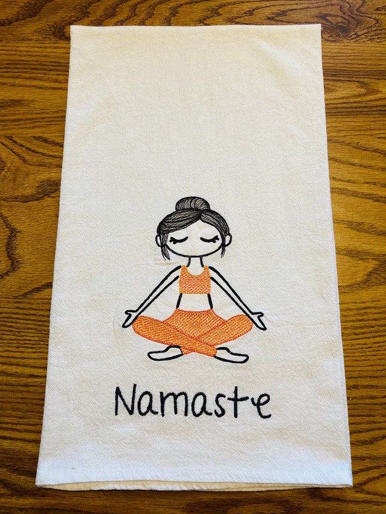 Yoga Decor HairClothing Color Options Yogi Gift Custom Personalized Yogi Avatar Yoga Floursack Towel Namaste Yogi Beauty
