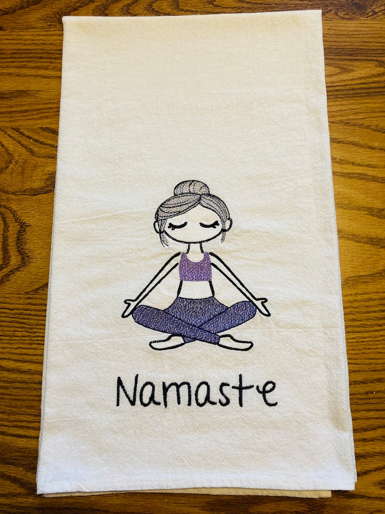 Yoga Decor HairClothing Color Options Yogi Gift Custom Personalized Yogi Avatar Yoga Floursack Towel Namaste Yogi Beauty