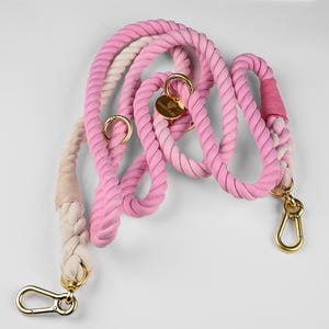 Cotton Rope Barking Pink Dog Leash Beyond Par