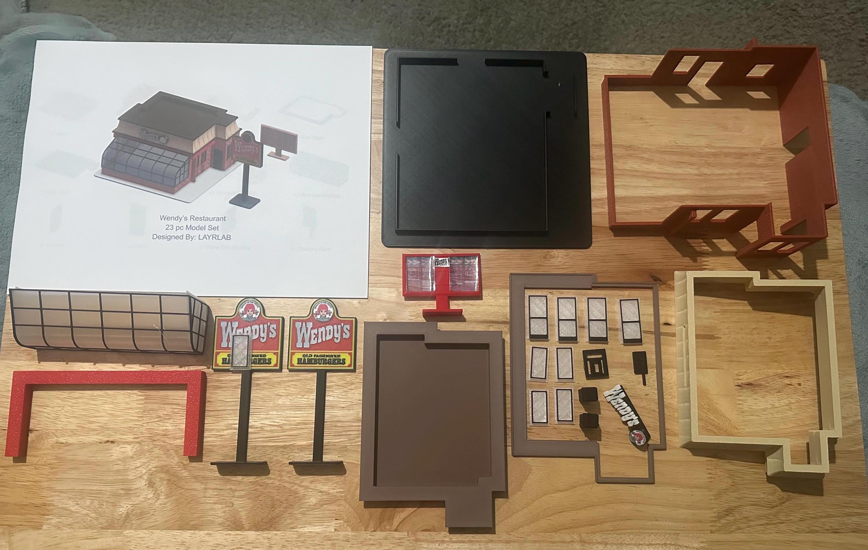 Wendy's　コレクション棚 Retro Wendy's 1:64 Diorama 3D Print by 3dstylez - Etsy Israel