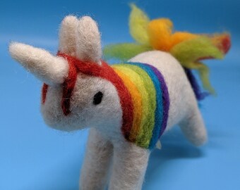 Unicorn Needle Felt Finished Cute Decor, Gift for any Occasion, For Lovers of Unique and Interesting Items, All Ages