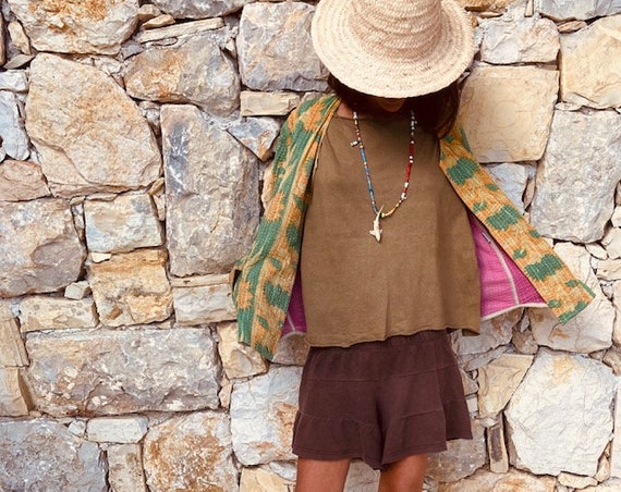 KANTHA VINTAGE JACKET, kantha quilt