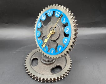 Jeep Timing Gear Clock, Off Road Automotive Desk Clock, Upcycled Car Part Decor, Jeep Lover Gift, Man Cave Garage Clock – 7x6 Inch