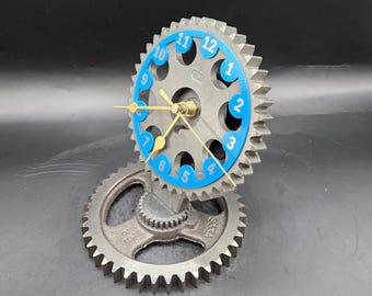 Buick Timing Gear Clock, Grand National Wildcat Automotive Desk Clock, Upcycled Car Decor, Mechanic Gift, Man Cave Garage Clock, 6x5 Inch