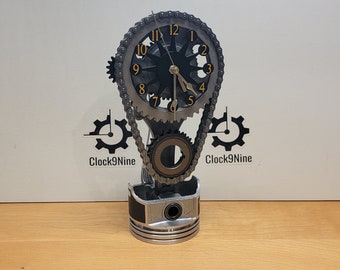 Chevy Small block V8, Motorized, Rotating Gear Clock