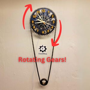 Handcrafted Bicycle Sprocket Clock - Upcycled Bike Parts Wall Art for Cyclists and Enthusiasts