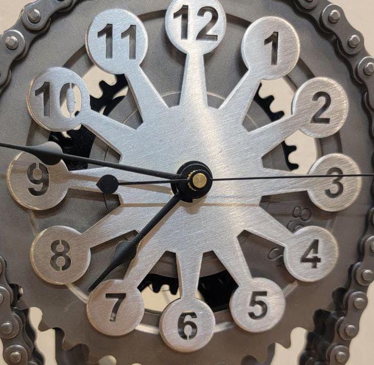 Ford 351 Timing Gear Clock: Stainless Steel Automotive Art, Mustang ...