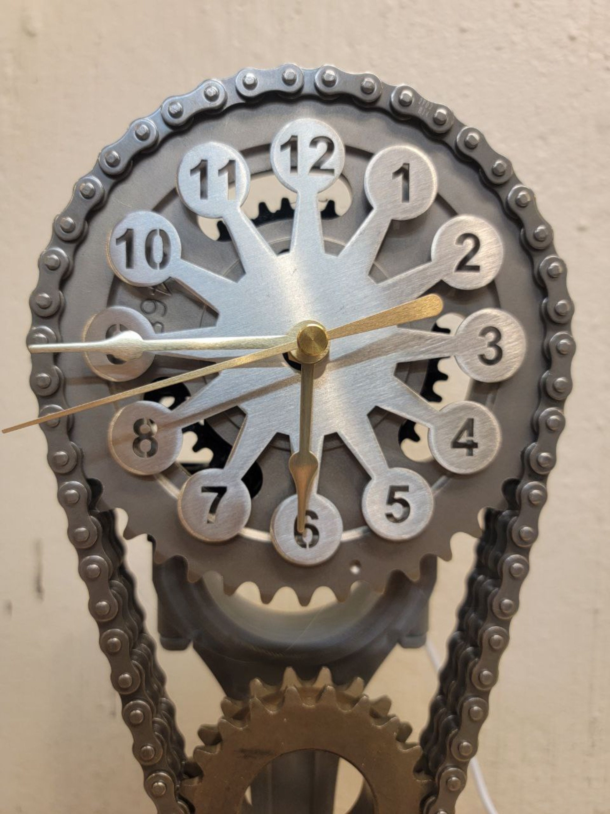 Ford 351 Timing Gear Clock: Stainless Steel Automotive Art, Mustang ...