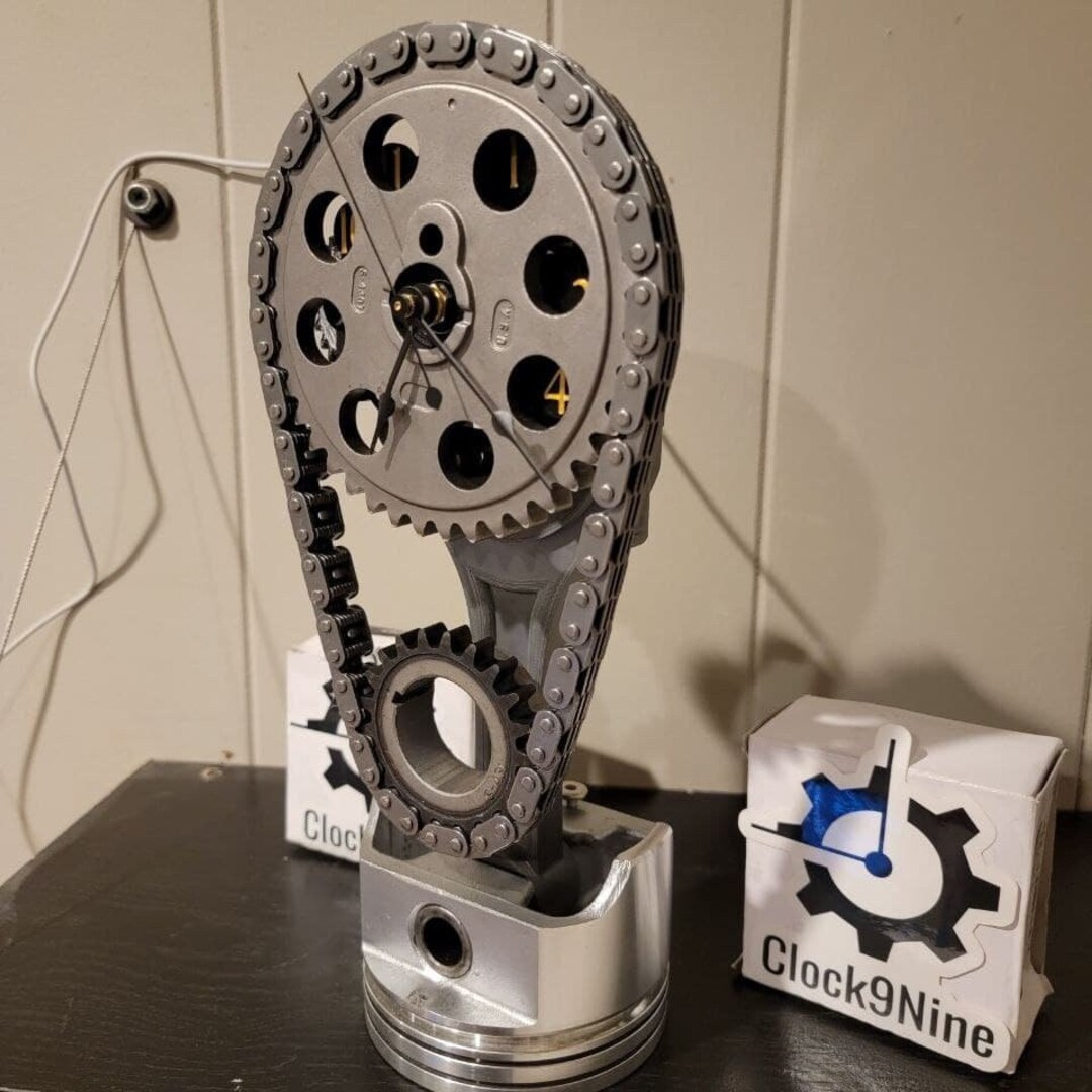Motorized, Rotating Gear Clock Made With Ford 302 Timing Set Etsy