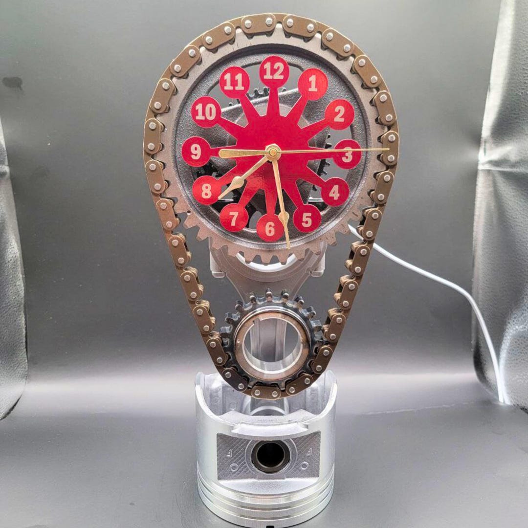 Dodge 440 Engine Gear Clock: Rotating Muscle Car Art, Car Show Trophy ...