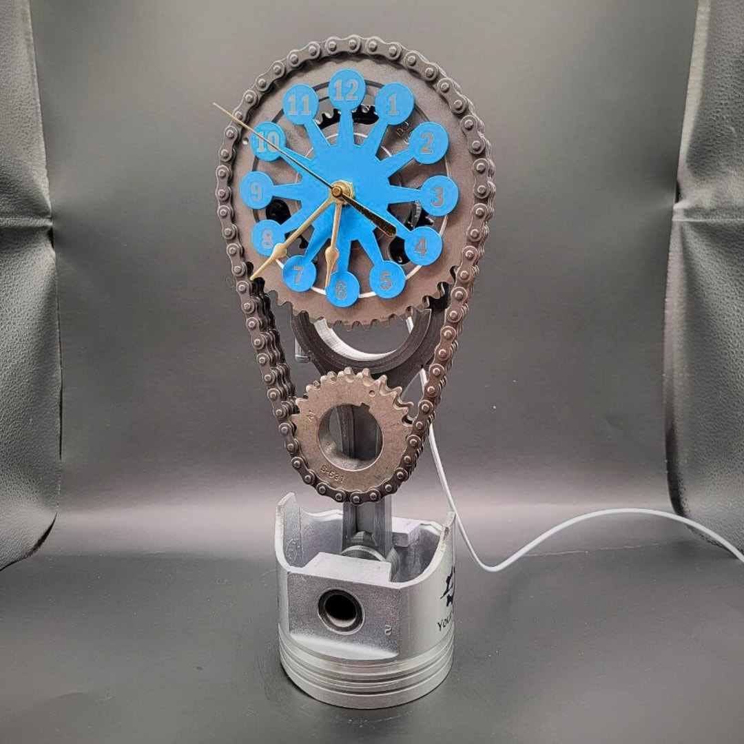 Ford 351 Timing Gear Clock - Stainless Steel Powder Coated Faces ...