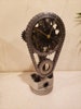 Chevy Small block, Black, Motorized, Rotating Gear Clock steampunk art style, 