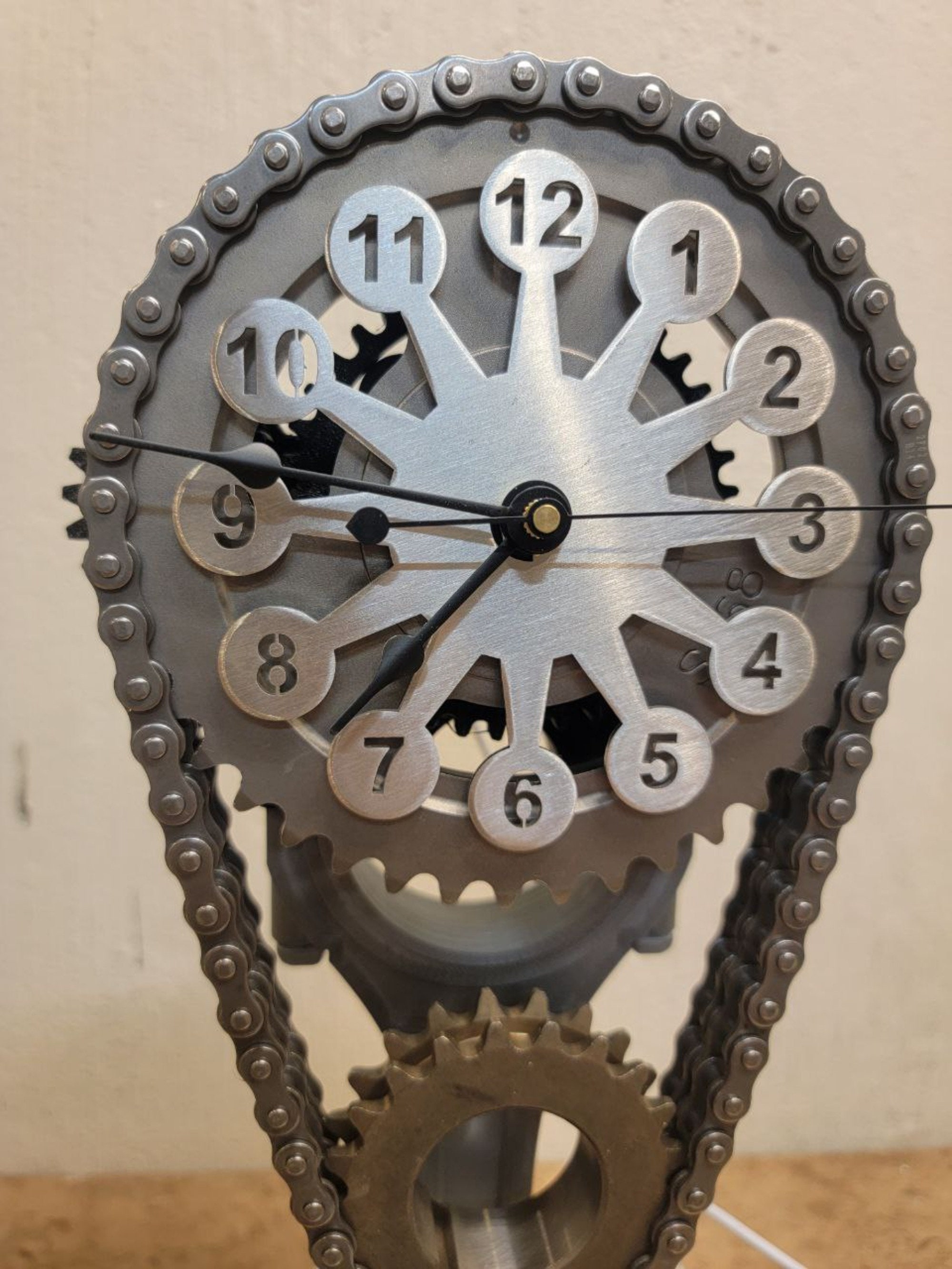 Ford 351 Timing Gear Clock: Stainless Steel Automotive Art, Mustang ...