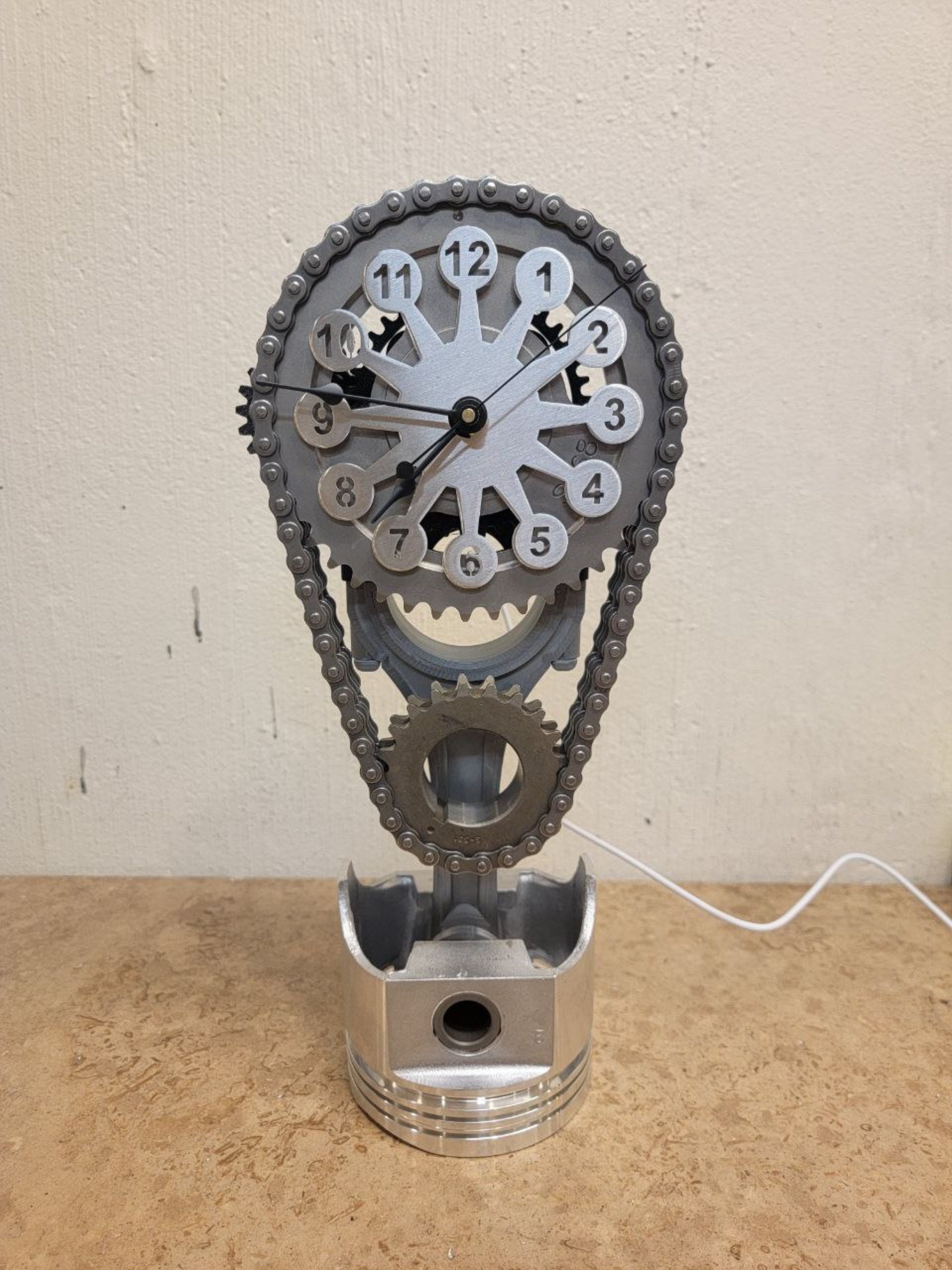 Ford 351 Timing Gear Clock: Stainless Steel Automotive Art, Mustang ...