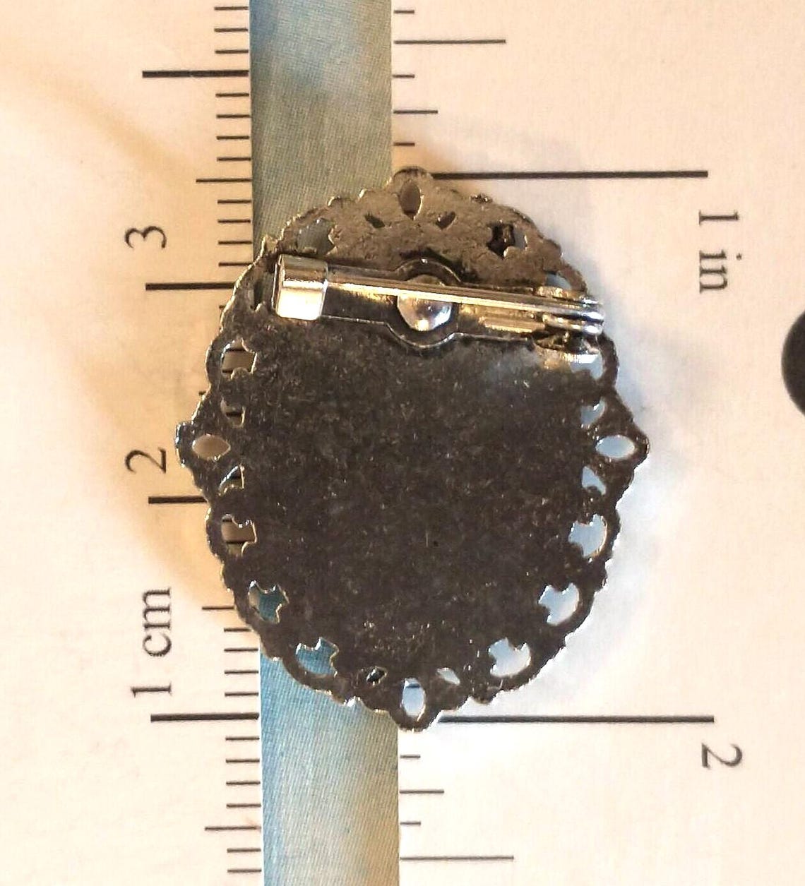 Whimsigoth Mini Broaches in Antique Silver Settings; Halloween Jewelry ...