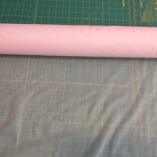 Sheer Nylon Tricot Knit; US Seller; Light Pink Tricot Fabric; Sold by the Meter (more than a yard); Sheer Stretch Fabric 109" wide / 276 cm