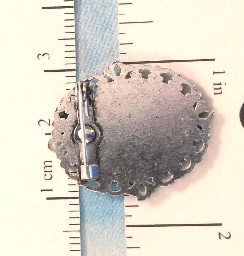 Whimsigoth Mini Broaches in Antique Silver Settings; Halloween Jewelry ...