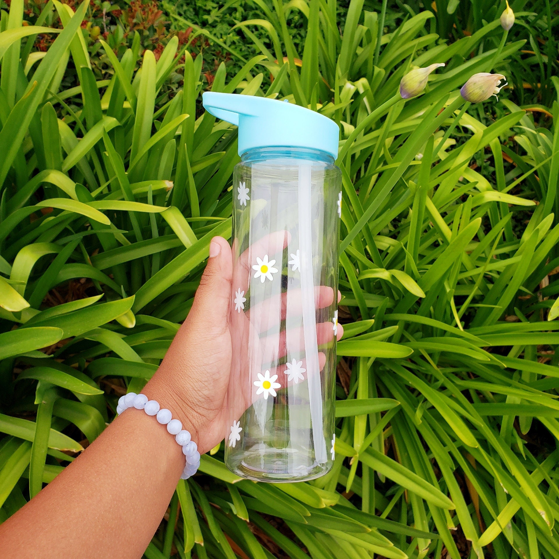 Mini Daisy Plastic Water bottle Cute Daisy Water Bottle Cute Etsy