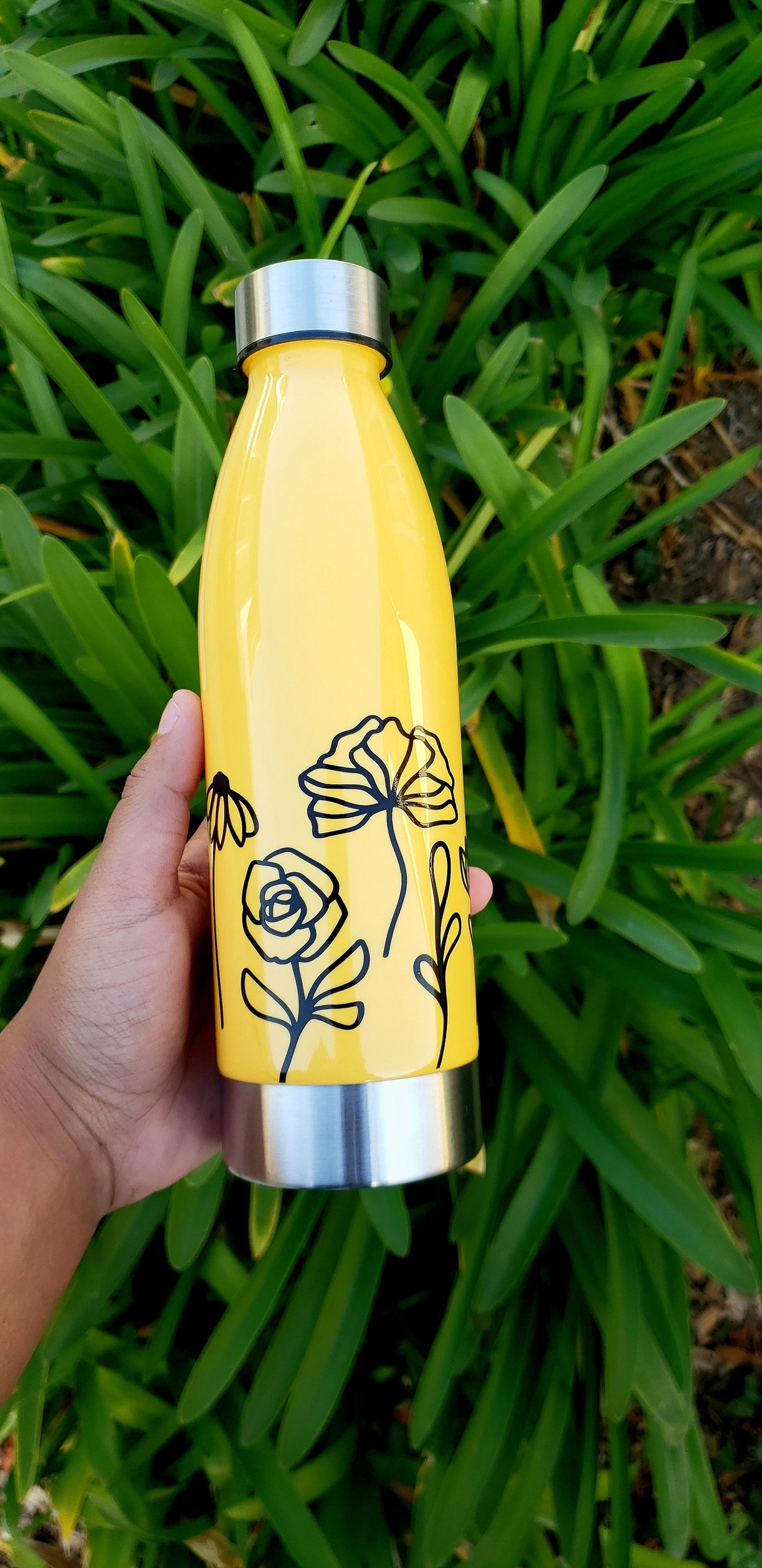 Floral Water Bottles Pastel Water Bottles Sage Green Water Etsy